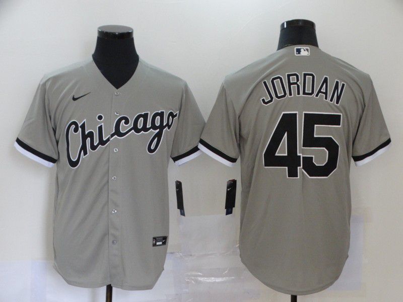 Men Chicago White Sox #45 Jordan Grey Game Nike MLB Jerseys